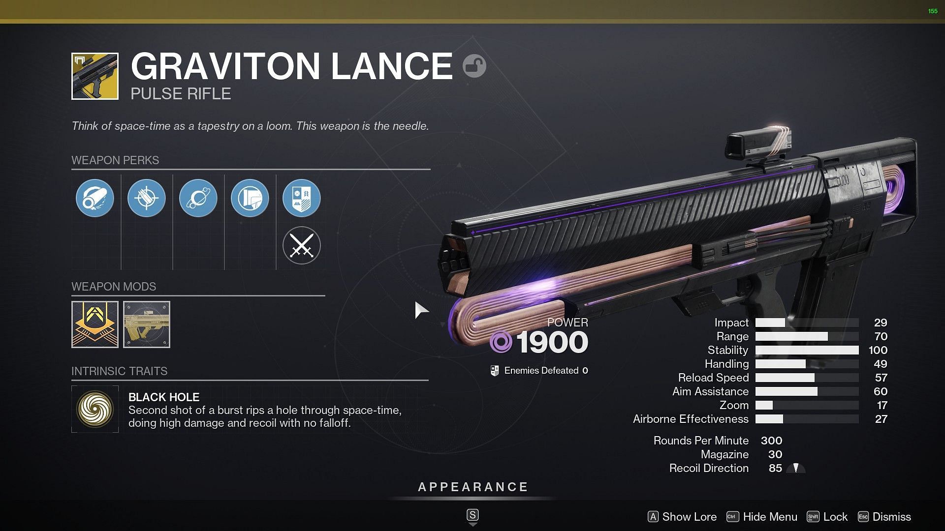 Graviton Lance in Destiny 2 (Image via Bungie)