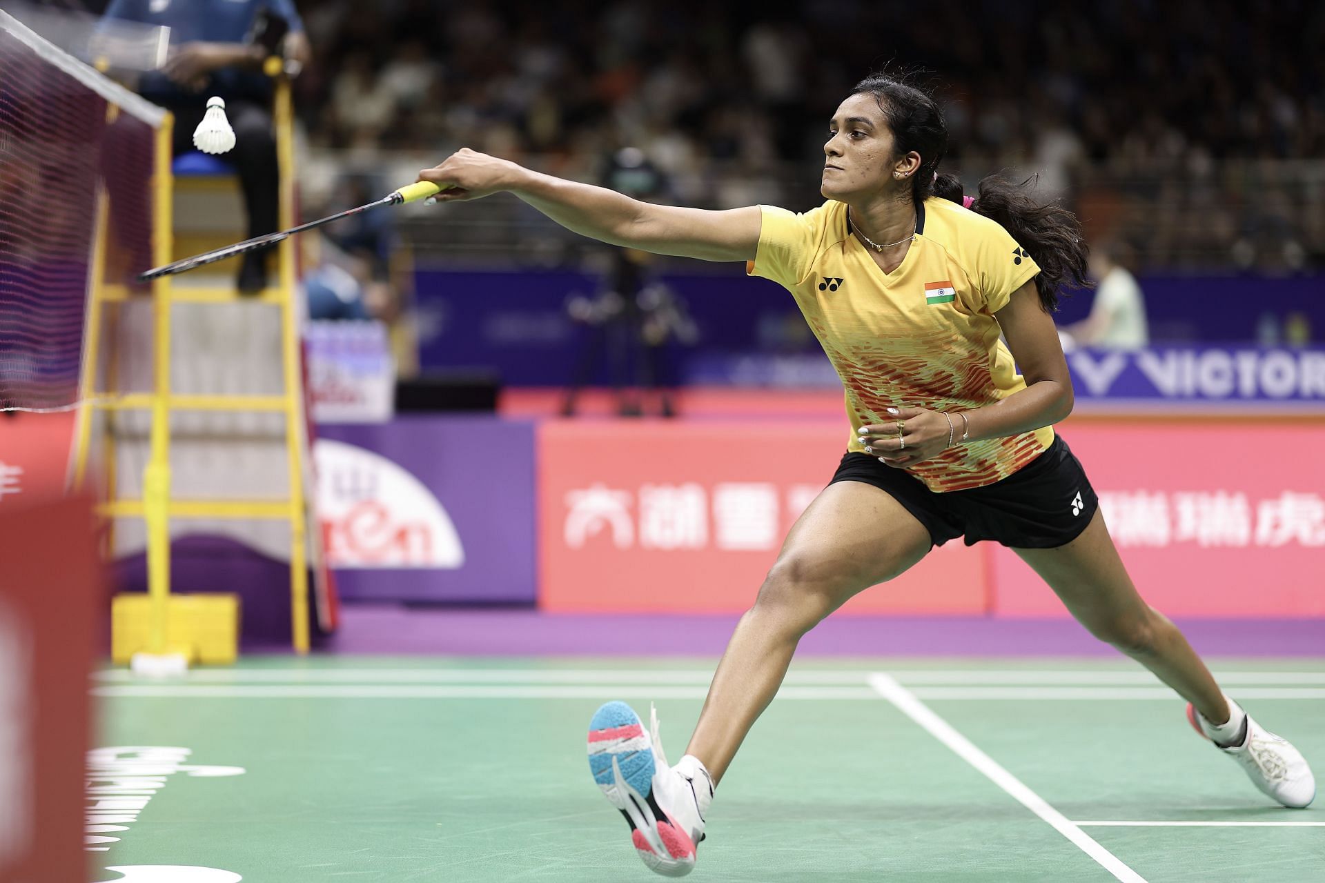 PV Sindhu in action at the Sudirman Cup 2023 - Day 1 - Source: Getty