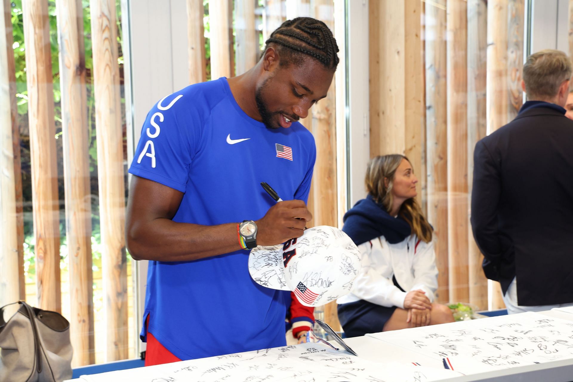 Lyles at the Team USA Welcome Experience, Paris 2024 (Image via: Getty Images)