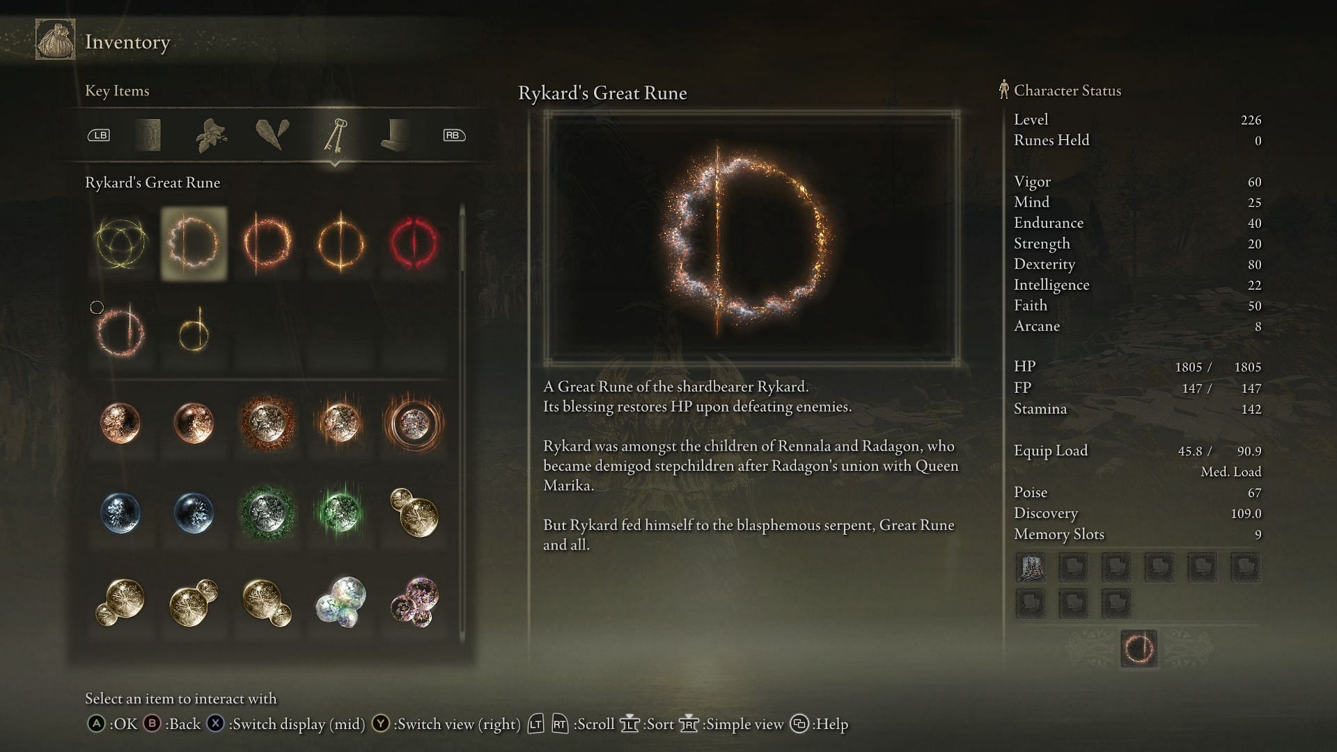 Rykard&#039;s Great Rune in Elden Ring Shadow of the Erdtree (Image via FromSoftware)