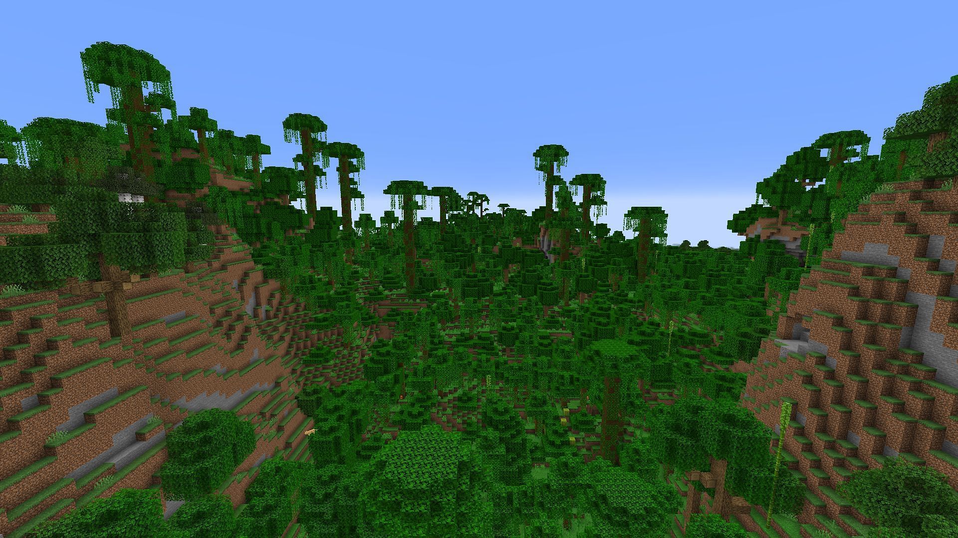 These jungle treetops would be perfect for treehouses (Image via Mojang)