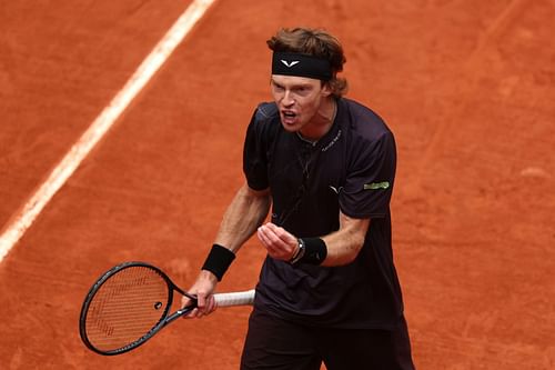 Andrey Rublev at the 2024 French Open (Image via Getty)