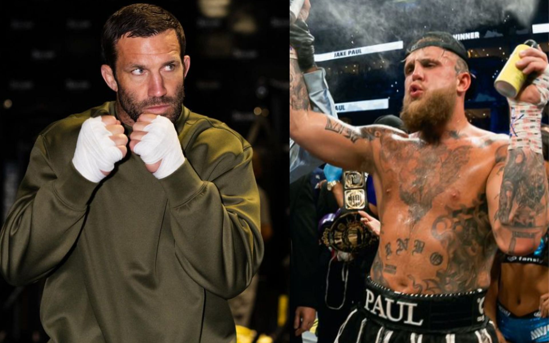 Luke Rockhold (left) talks potential fight Jake Paul (right) [Images courtesy: @jakepaul and @lukerockhold on Instagram]