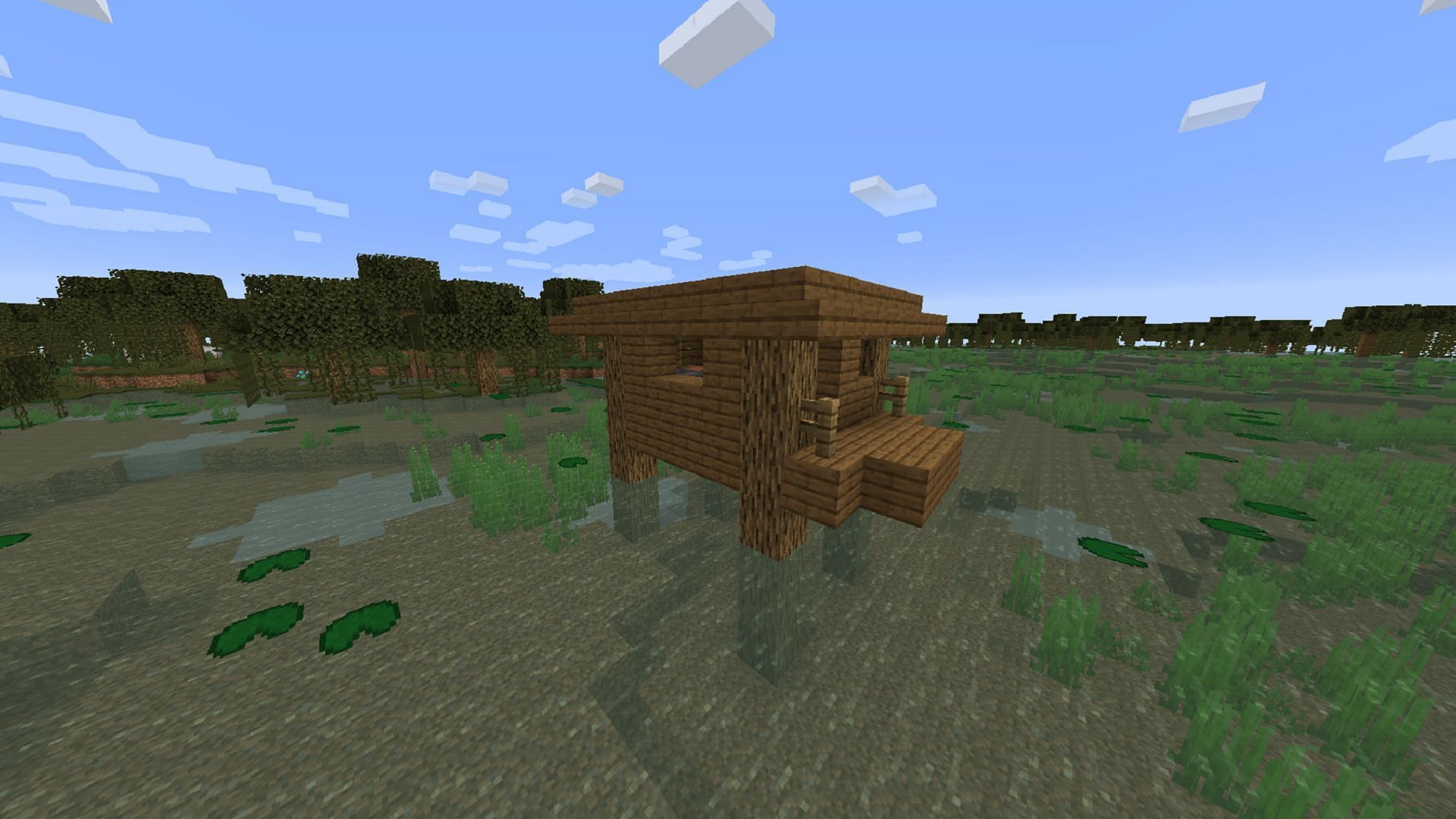 Swamp huts can be useful for farming witches, but not for exploration (Image via Mojang)