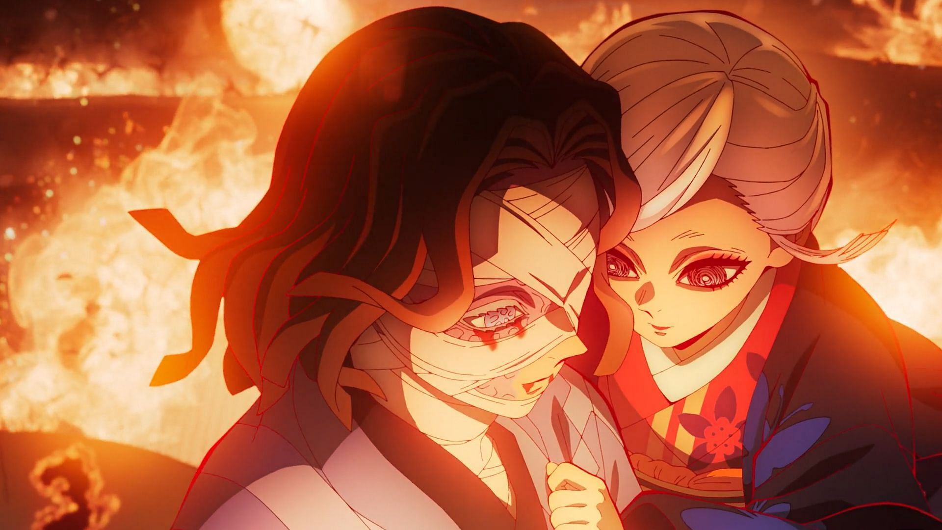 Kagaya and Amane as seen in Demon Slayer season 4 (Image via Ufotable)