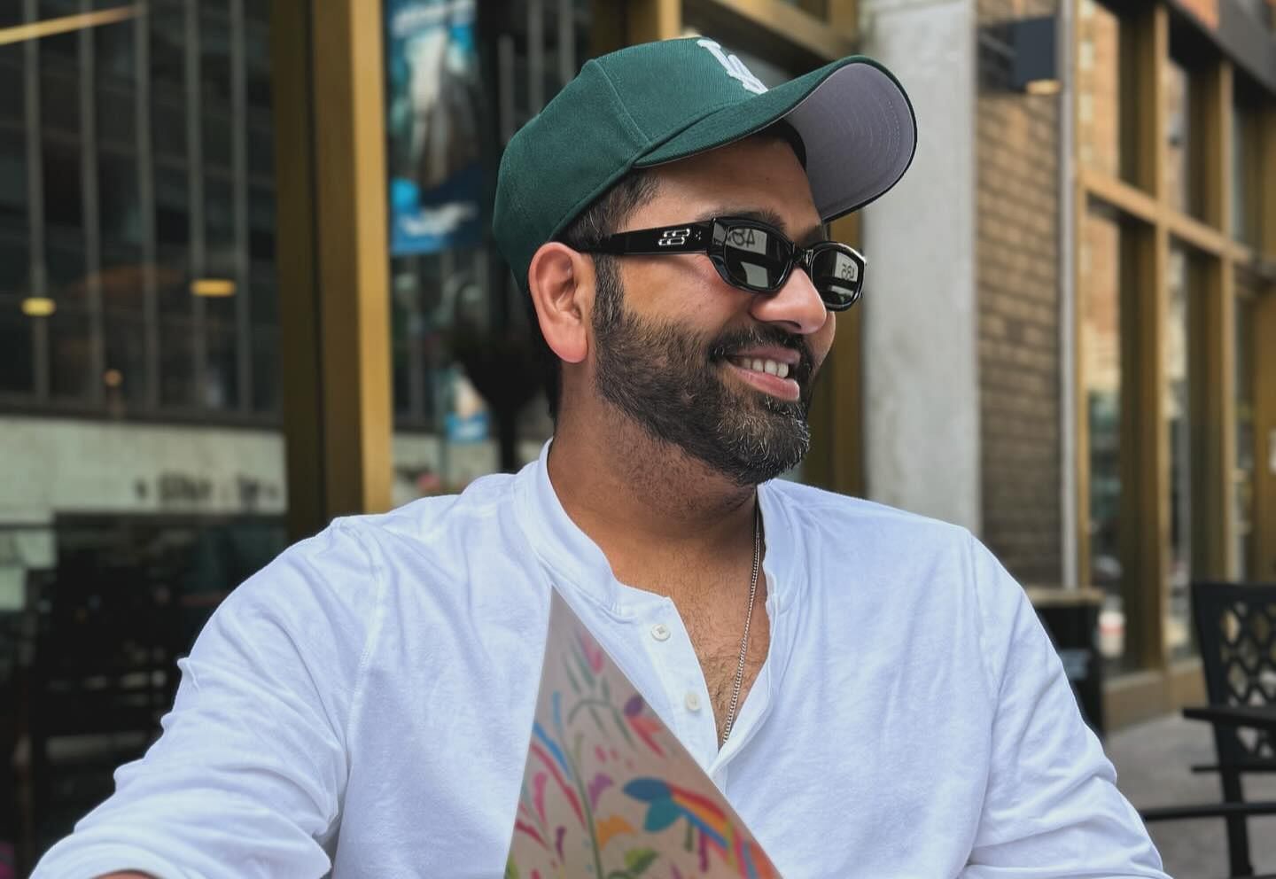 Rohit Sharma enjoys his time off from the field in the US (Image via Instagram/@rohitsharma45)