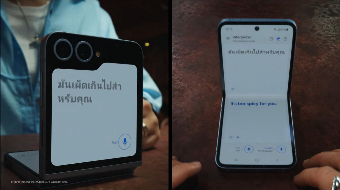 The Live Translate feature on the Flip6 could be a game changer (Image via Samsung)