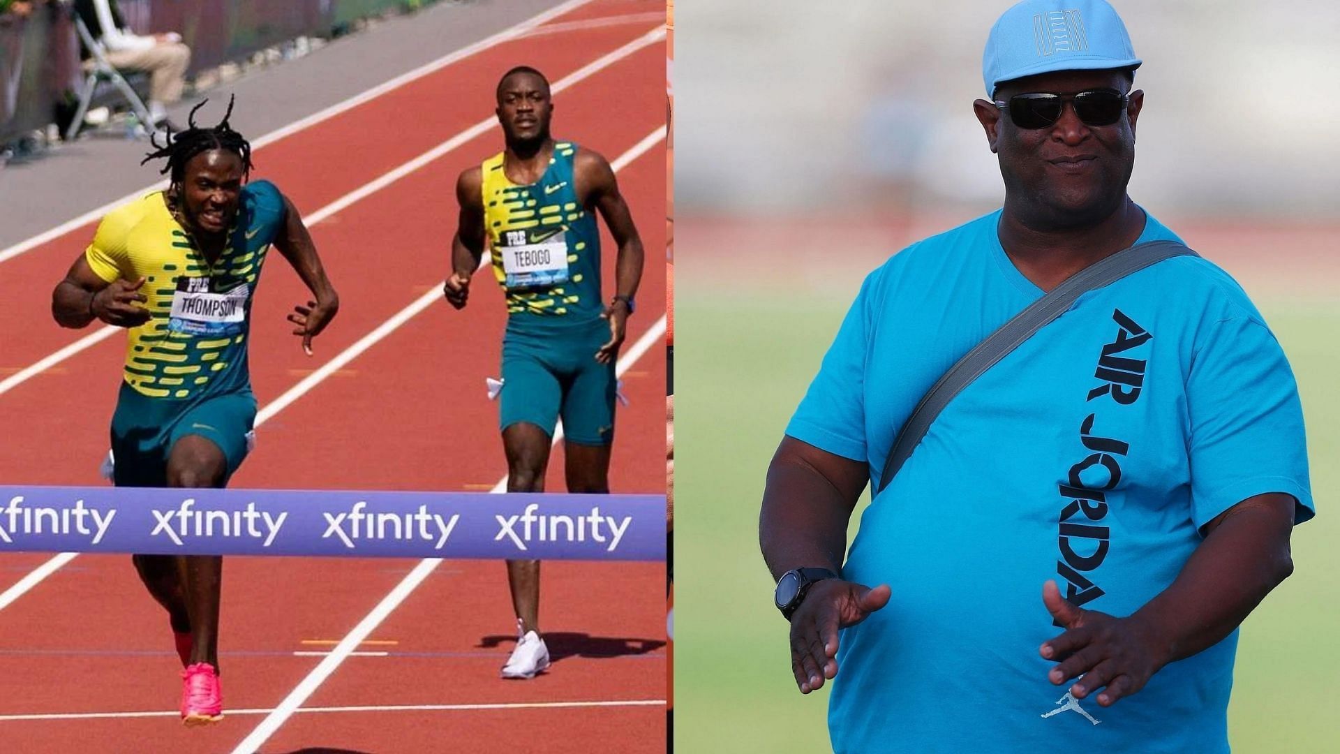 Kishane Thompson (L) and his coach Stephen Francis (R)/ Getty Images 