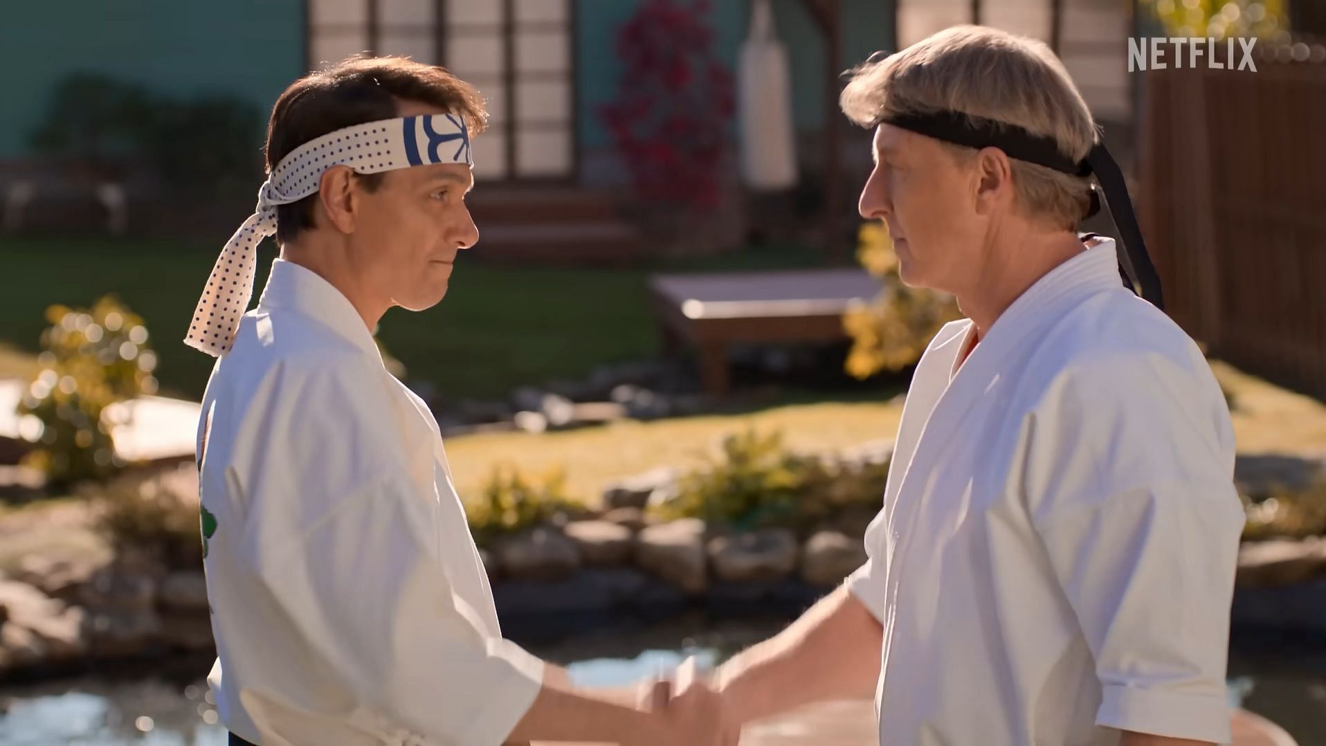 William Zabka and Ralph Macchio as Johnny and Daniel (Image via YouTube/Netflix)