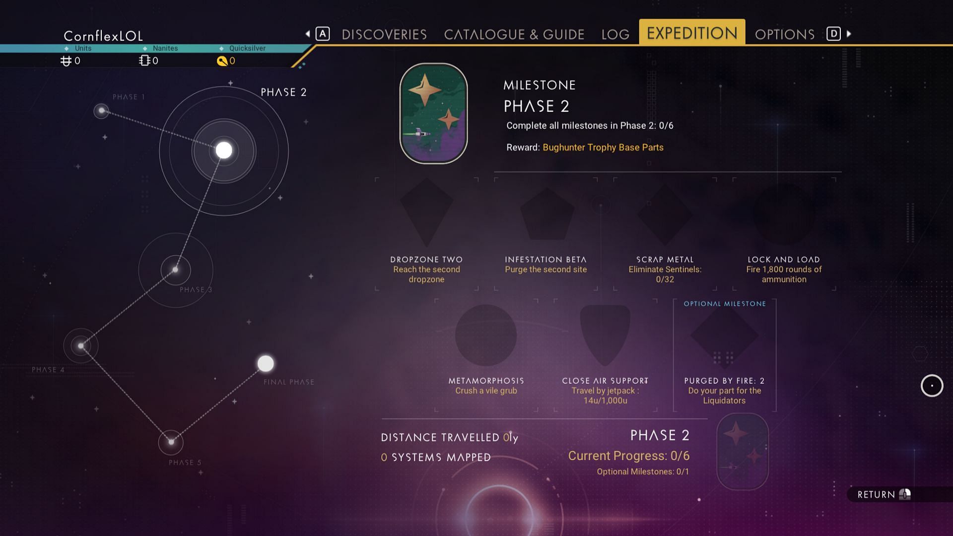 Rewards for completing all the missions (Image via Hello Games)