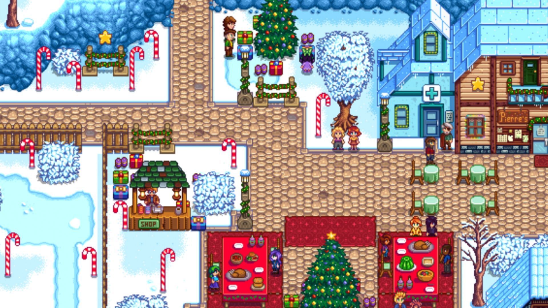 This Stardew Valley festival features a secret gift-giving event. (Image via ConcernedApe)