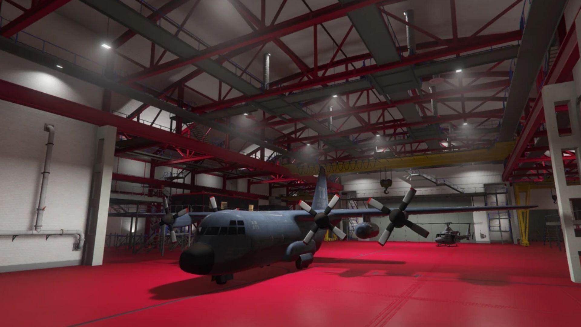 An inside view of the Hangar (Image via Rockstar Games || GTA Wiki)