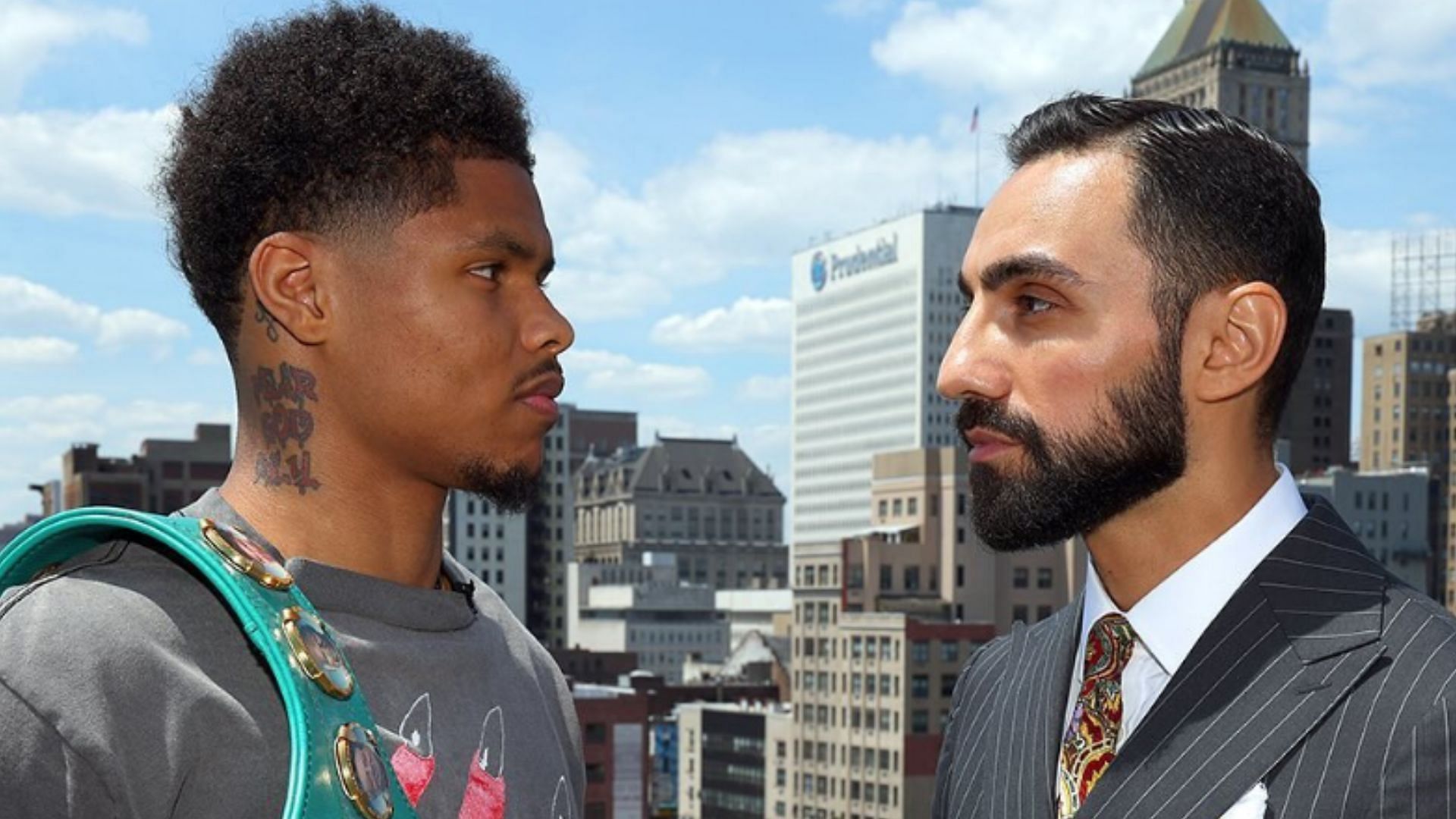 How much money are Shakur Stevenson (left) and Artem Harutyunyan (right) expected to make this weekend? [Image courtesy of @toprank on Instagram]