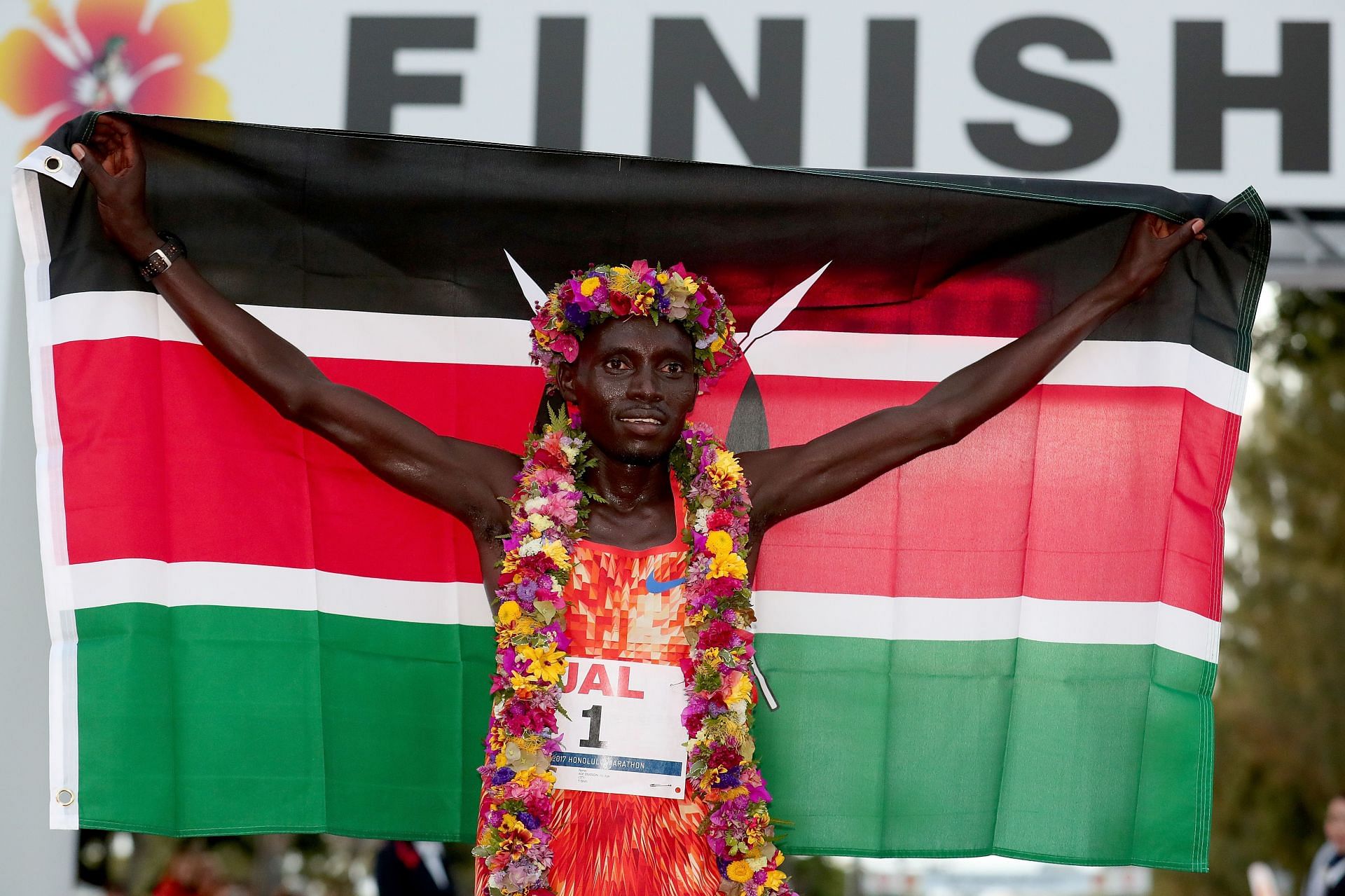 Dennis Kimetto after winning a marathon [Image Source: Getty]