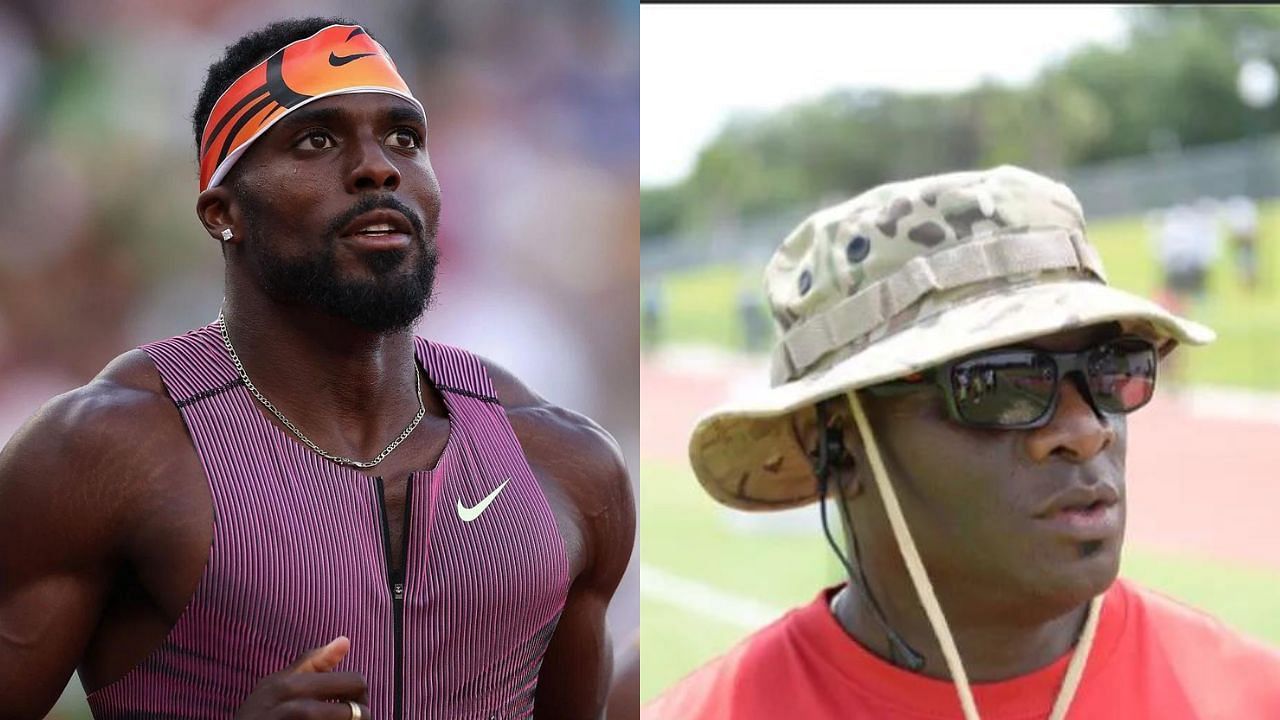 Kenny Bednarek and Dennis Mitchell (Image via: Getty and Mitchell Instagram)