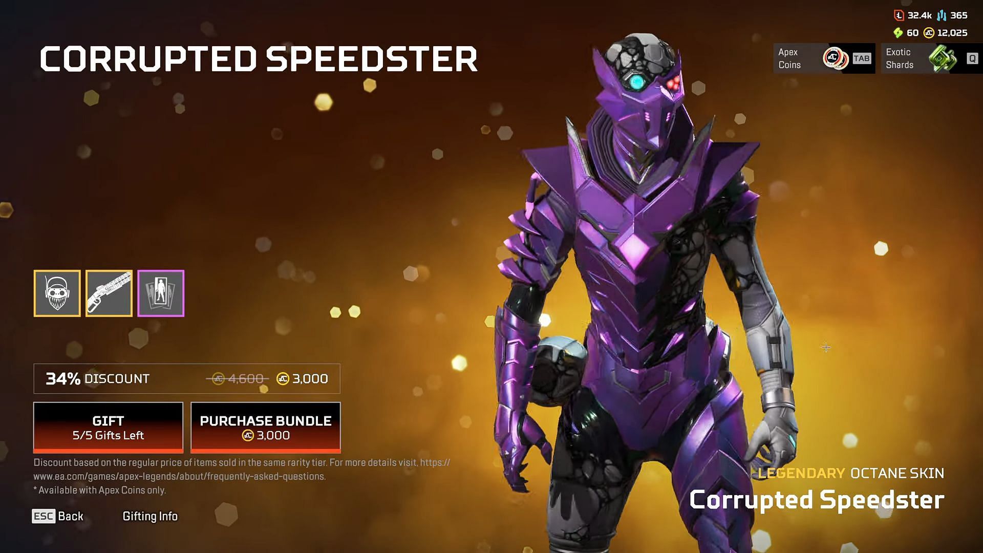 Corrupted Speedster bundle in Apex Legends (Image via Respawn Entertainment)