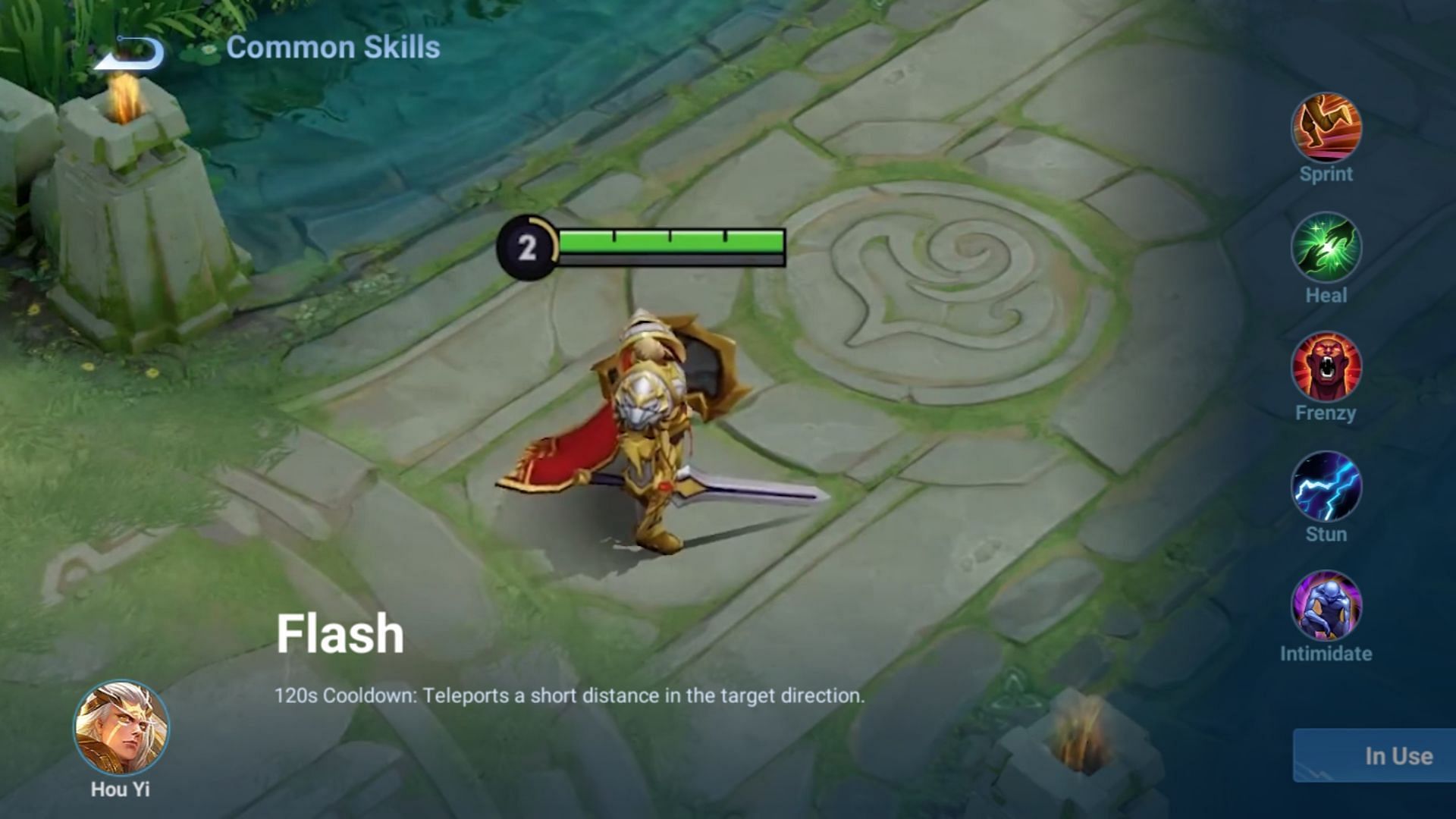 Flash is the best Battle Spell for Hou Yi. (Image via Level Infinite)