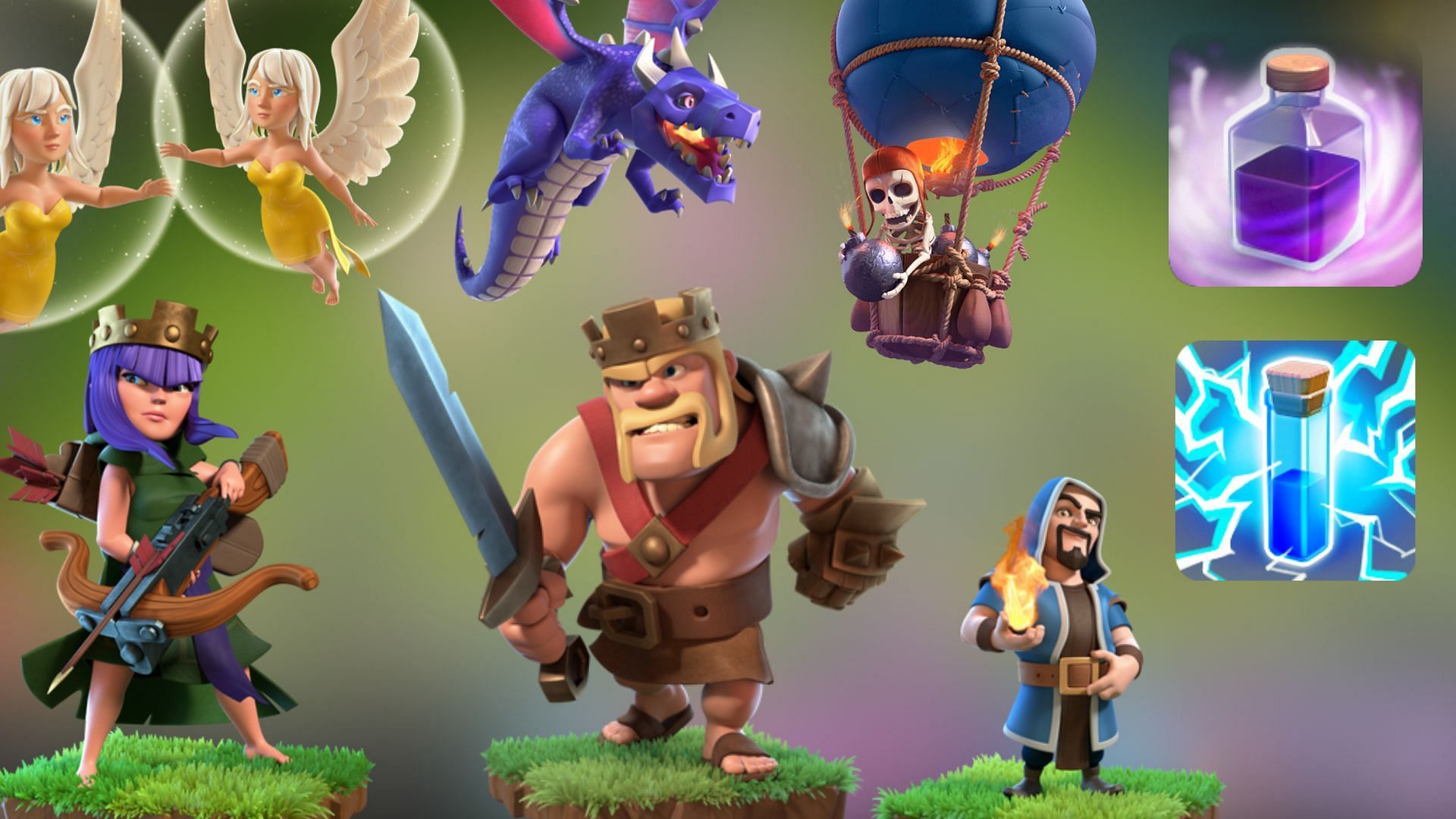 Queen Charge Zap Dragon attacking strategy in Clash of Clans (Image via SuperCell)