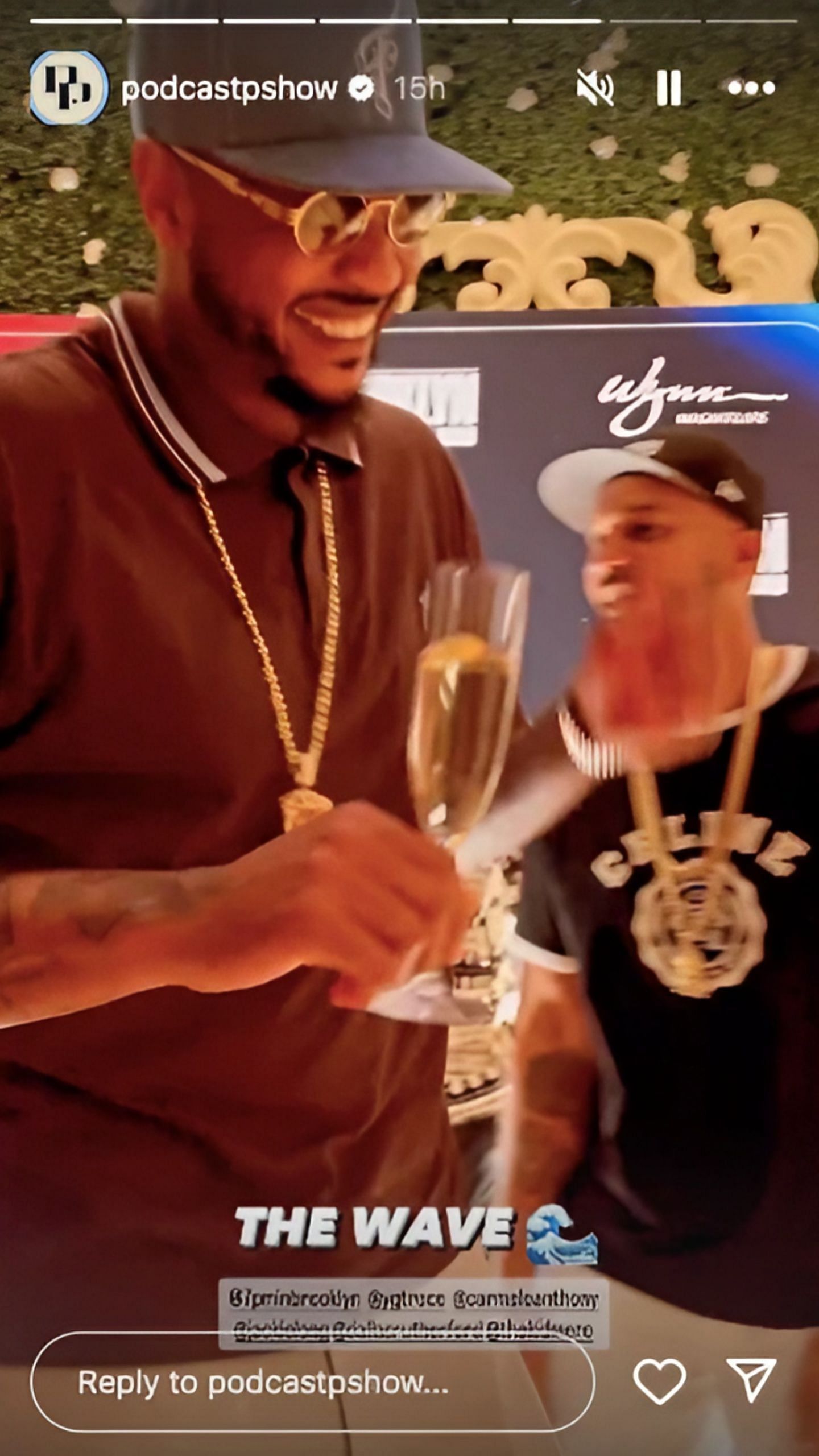 Carmelo Anthony at PG party