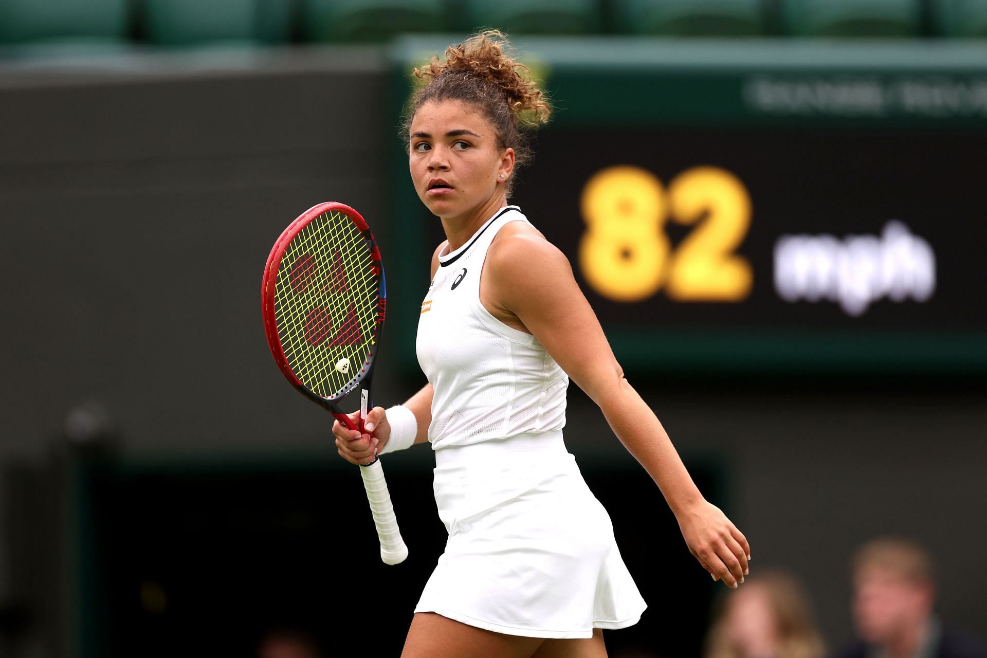 Jasmine Paolini at Wimbledon. (Image via Getty)