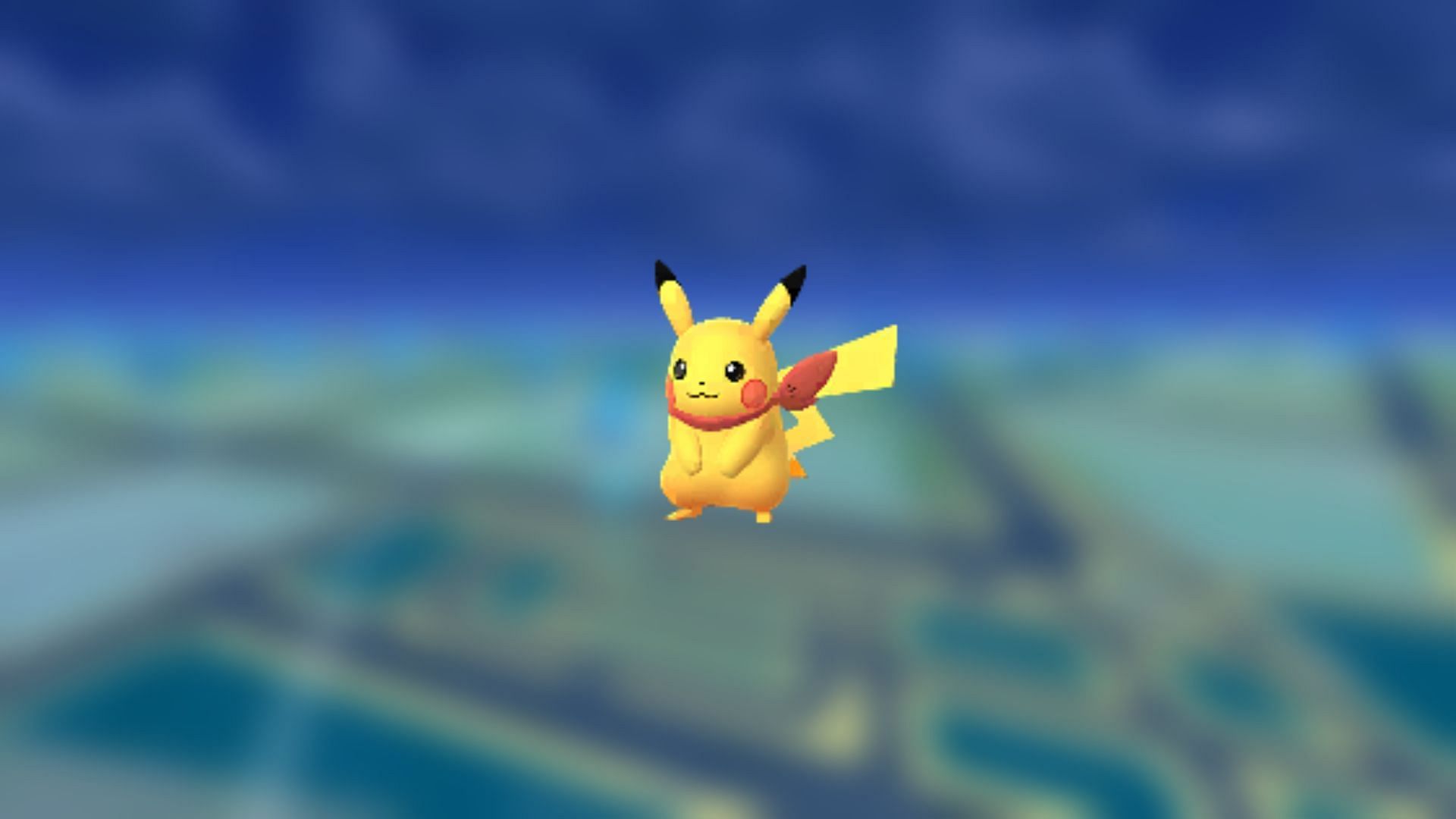 This variant of Pikachu sports a scarf and access to Grass Knot (Image via Niantic)