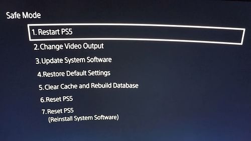 Safe Mode in PS5 (Image via Semi-Comprehensive Guide on YouTube)