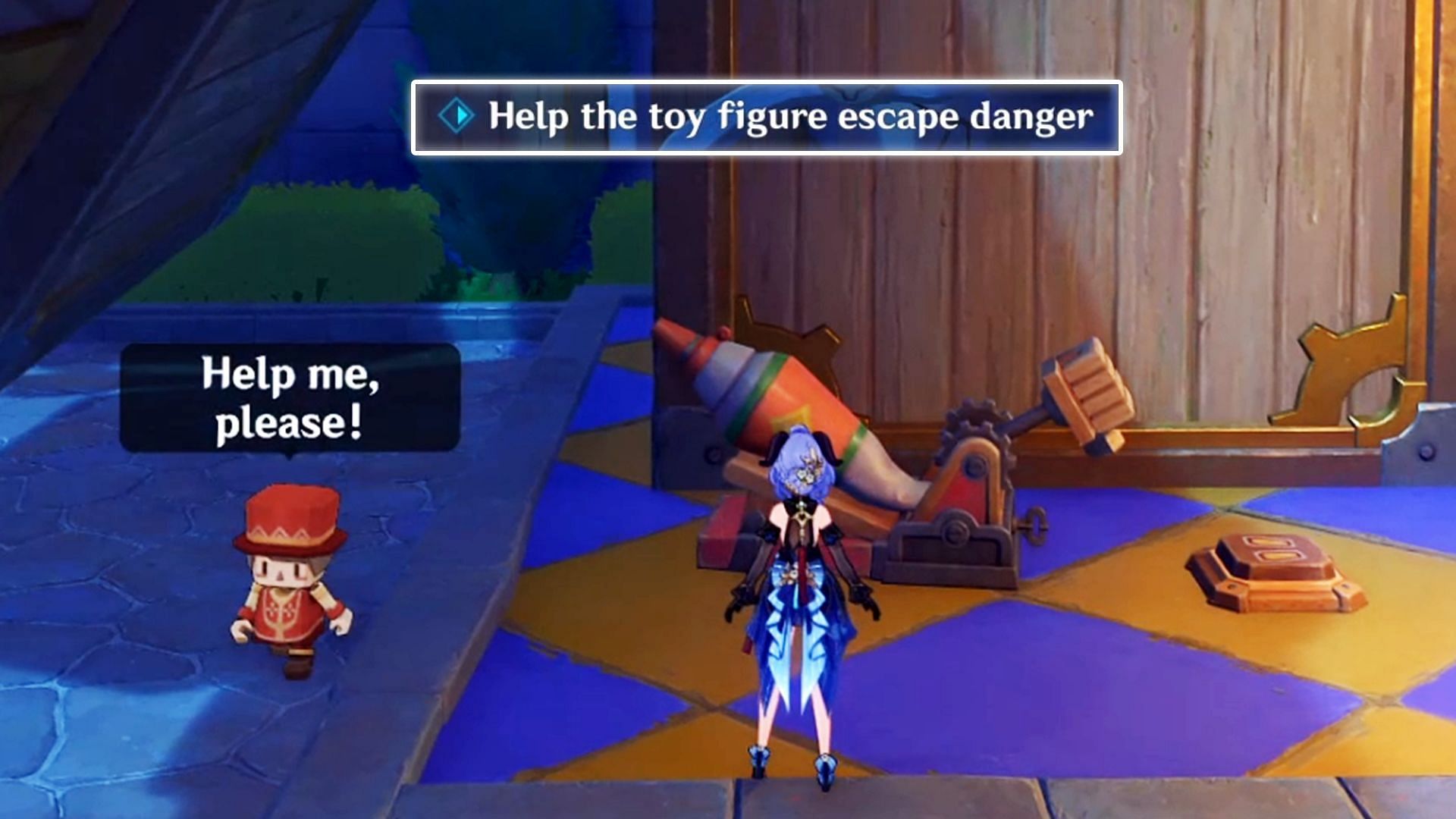 This article provides a guide for all the puzzles where you have to help the toy figure escape danger (Image via HoYoverse)