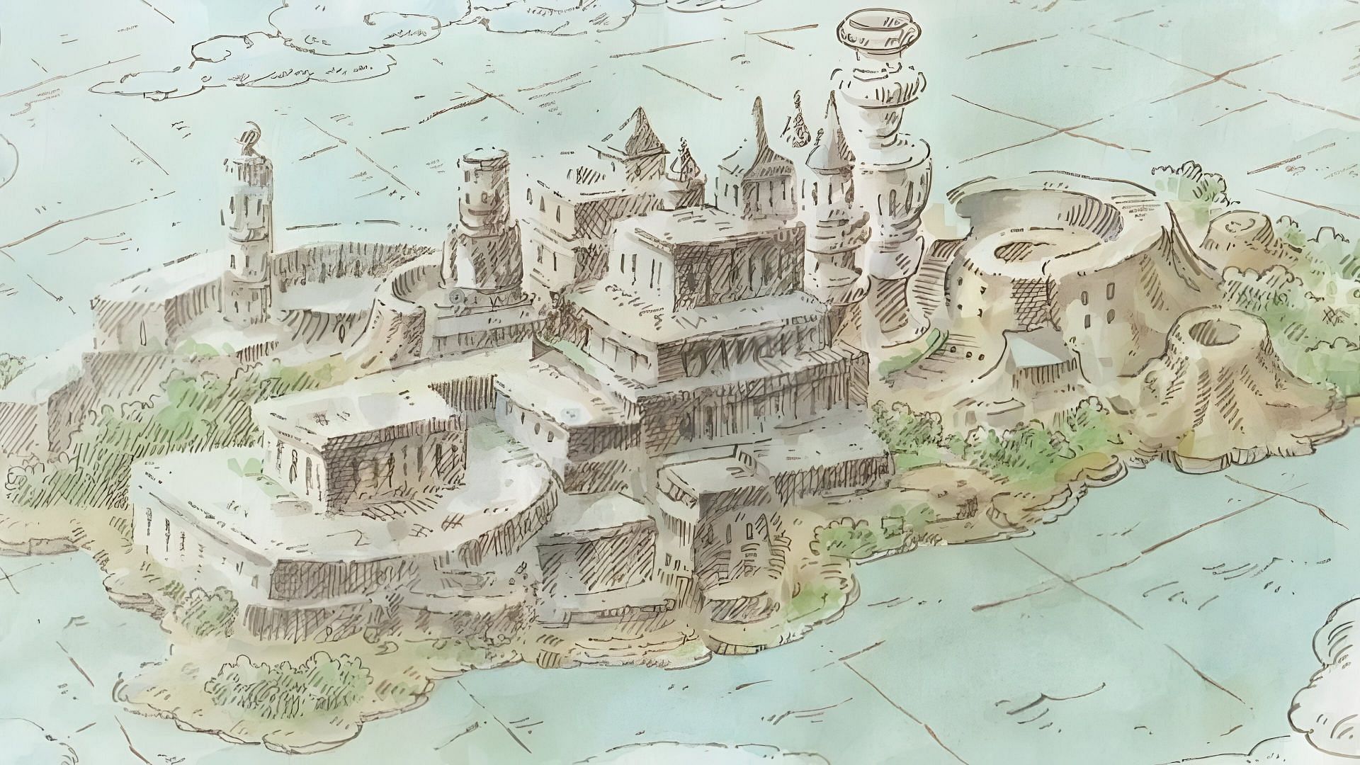 The Ancient Kingdom, as seen in the anime (Image via Toei Animation)