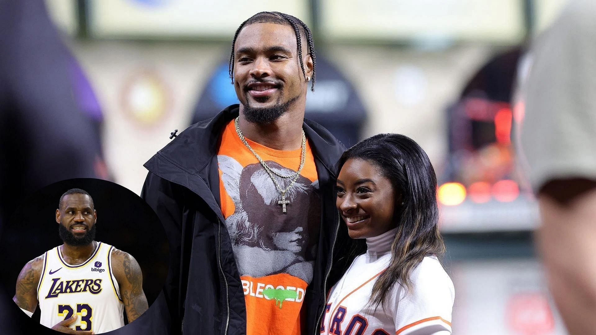 Simone Biles and Jonathan Owens 