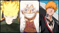 Naruto, Luffy, and Ichigo as seen in their anime (Image via Studio Pierrot, Toei Animation)