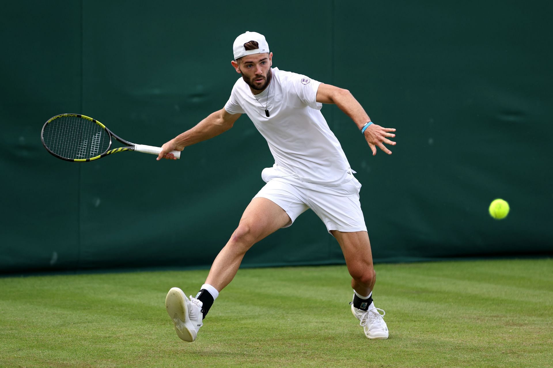 Jacob Fearnley at the 2024 Wimbledon. (Photo: Getty)
