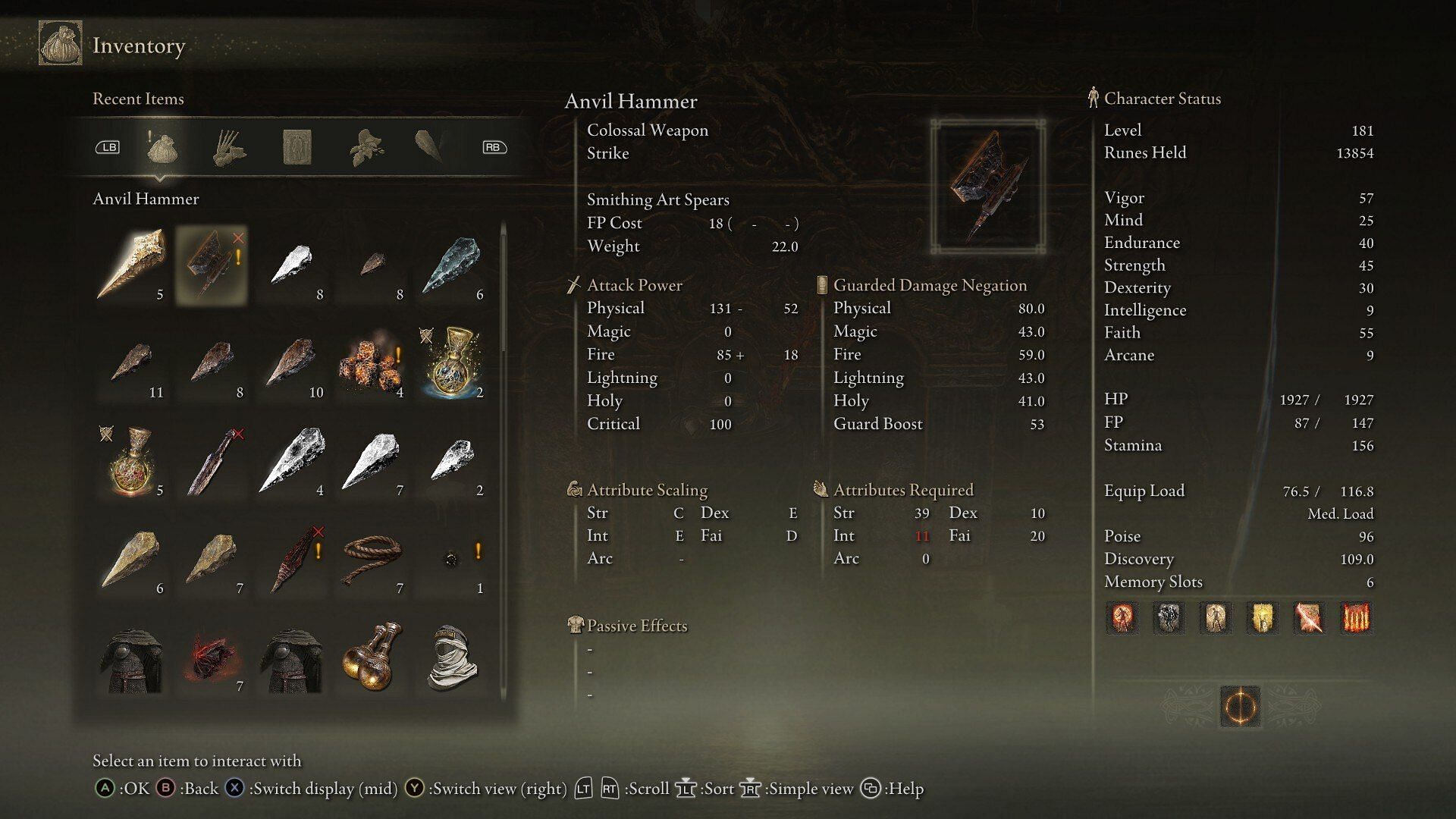 The Anvil Hammer (Image via FromSoftware)