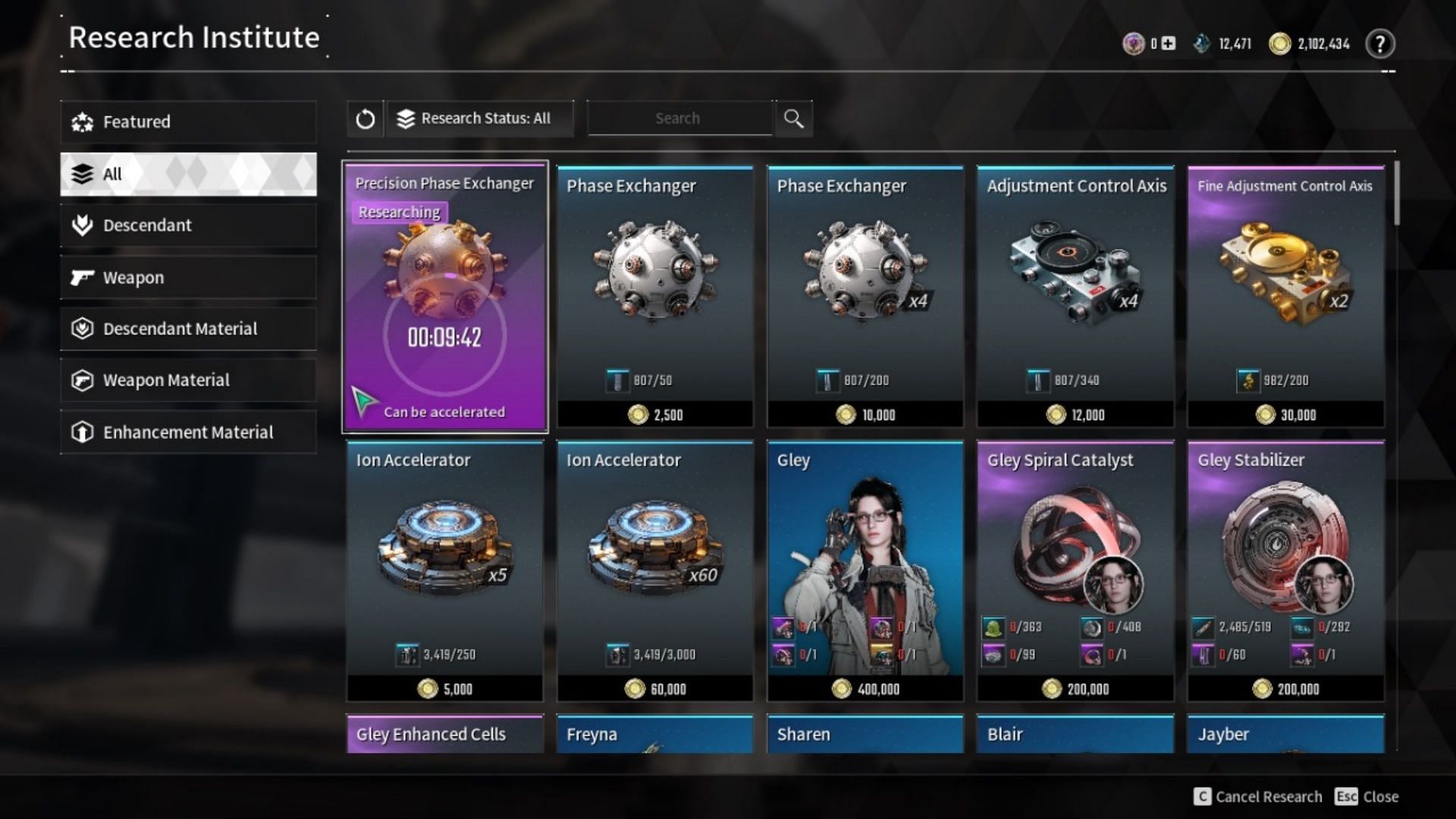 Phase Exchangers makes leveling up your favorite weapons faster (Image via Nexon)