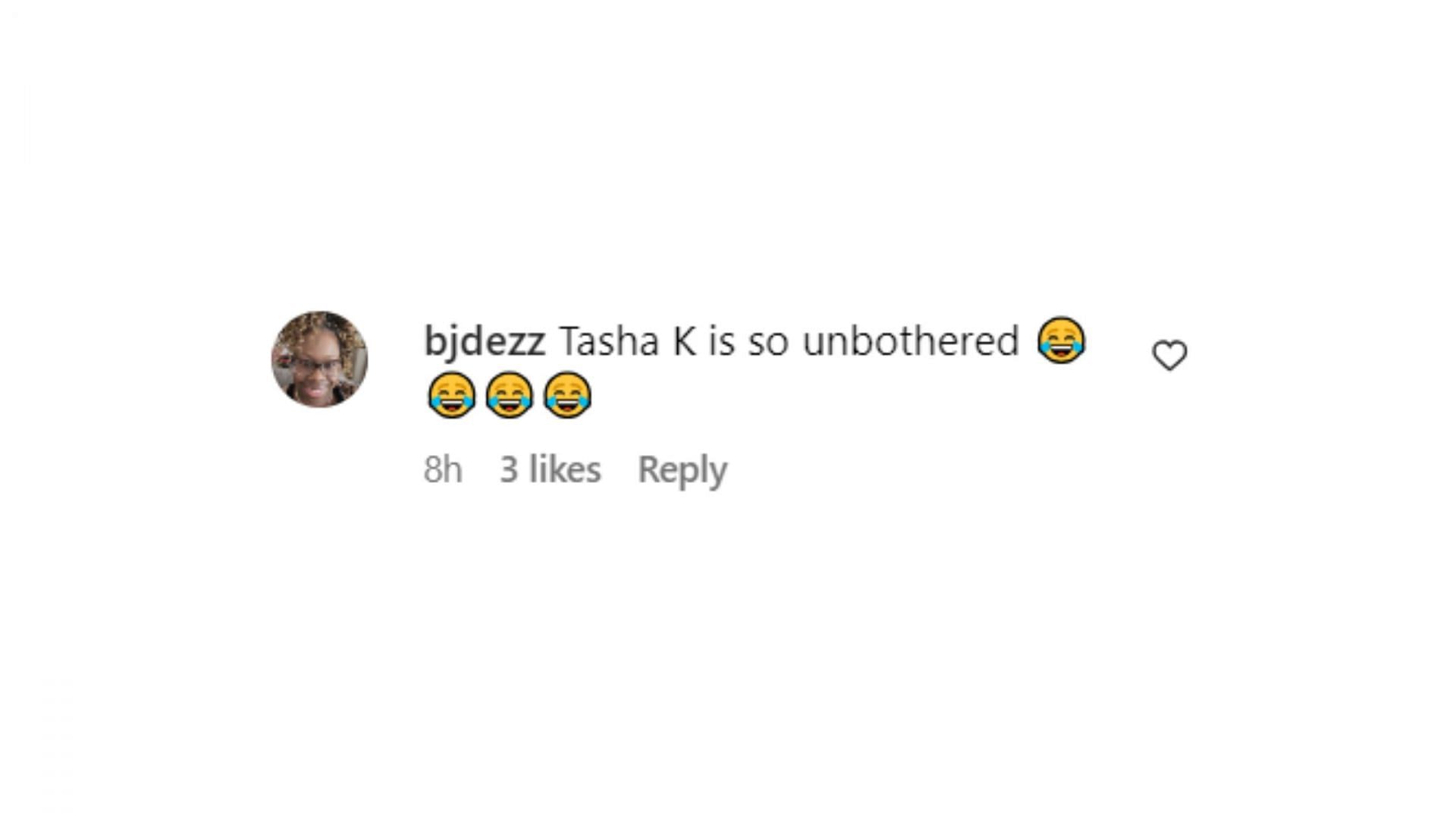 Fans reacted to Tasha&#039;s Instagram post (Image via Instagram/@unwinewithtashak)