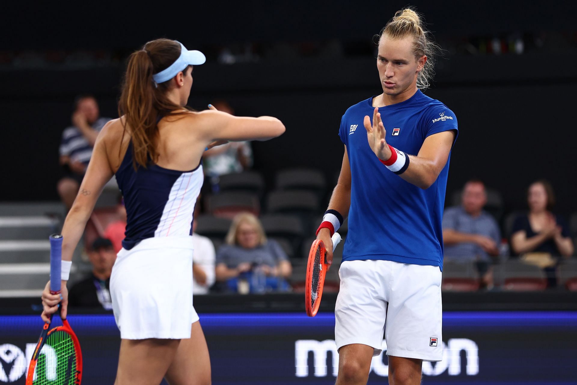 Rafael Matos (R) at the 2023 United Cup. (Photo: Getty)