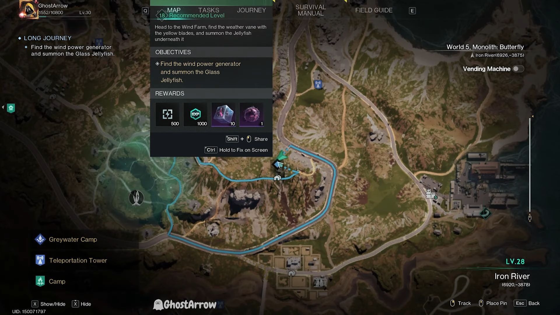 The Long Journey Wind Power Generator location (Image via NetEase, YouTube/@GhostArrow)