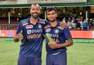 Hardik Pandya dedicated his 'Player Of The Series' award to T Natarajan after winning the T20I series against Australia (Image Credits: T Natarajan's Instagram)