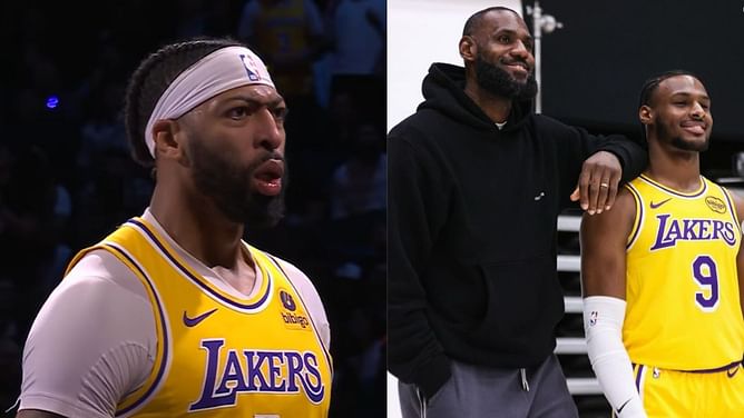 "I don't wanna talk to you, I wanna talk to my new teammate": Anthony Davis jokingly brushes aside LeBron James, says he is keen to play with Bronny