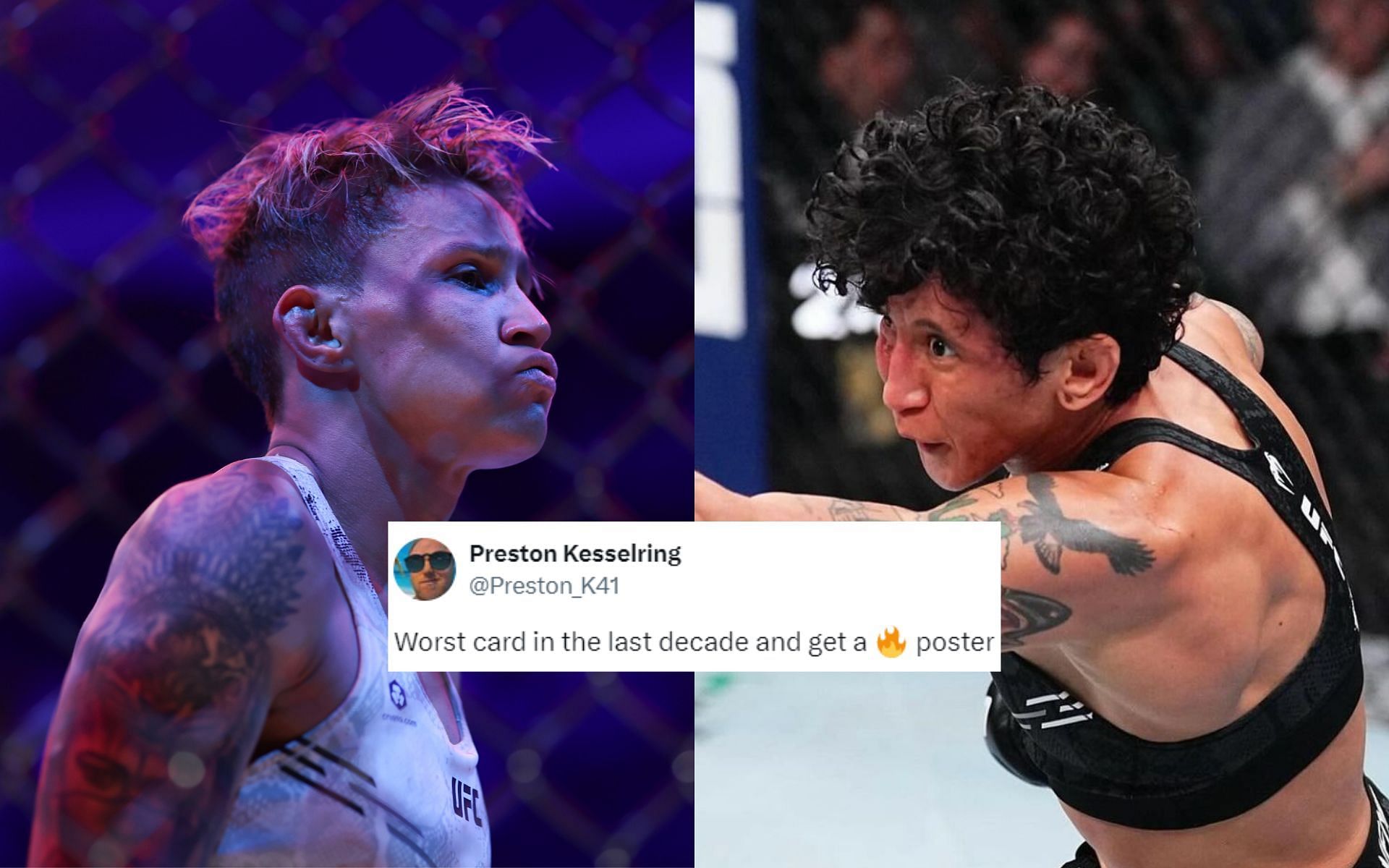 Amanda Lemos (left) faces Virna Jandiroba (right) in a clash of high-ranking strawweights at UFC Vegas 94 [Images courtesy: Getty Images and @virnajandiroba on Instagram]