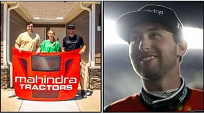 Chase Briscoe and Stewart-Haas Racing supply special delivery to a NASCAR fan with sponsor Mahindra