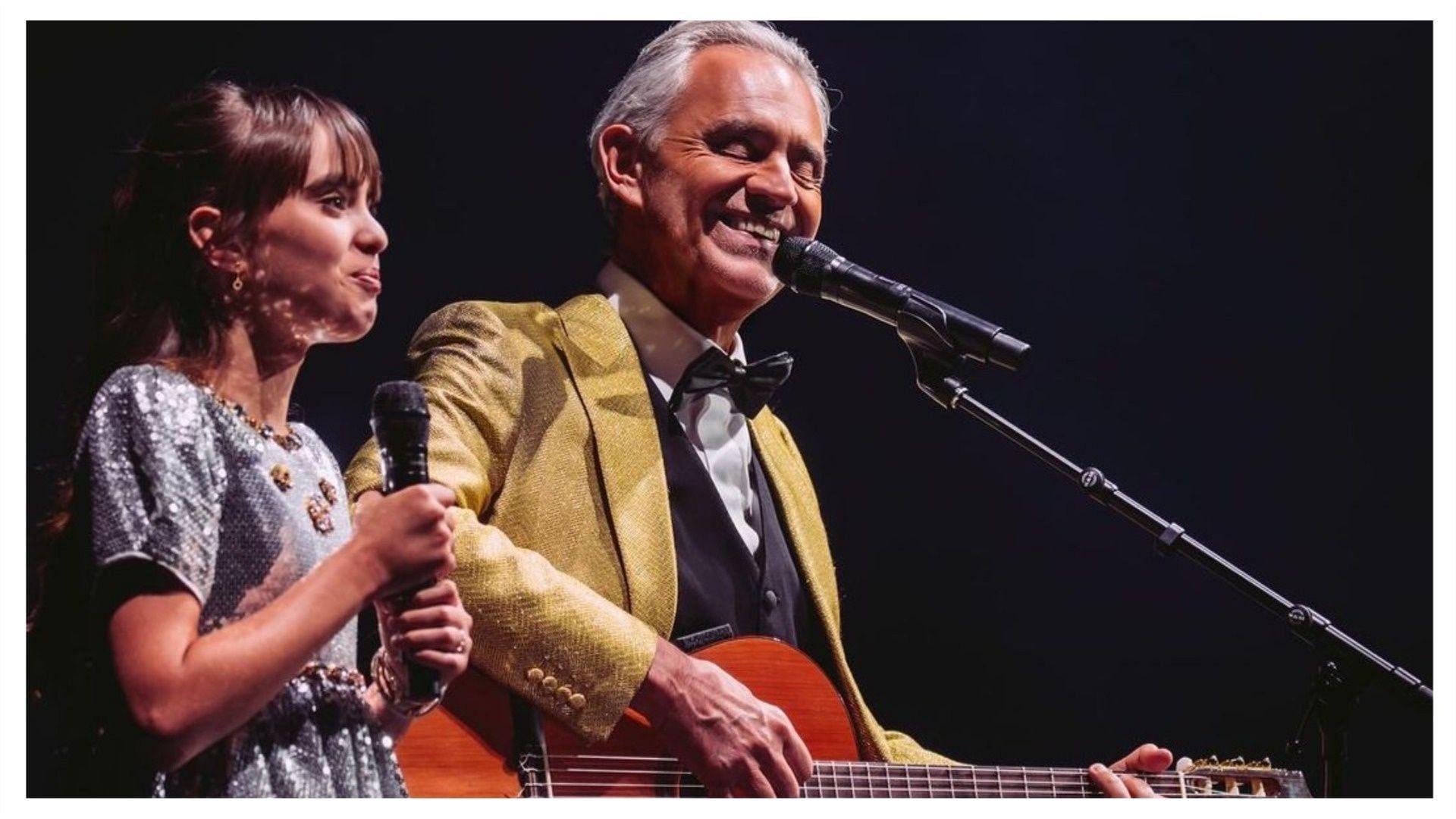 Andrea Bocelli with his daughter Virginia, (Image via @virginiabocelli/Instagram) 