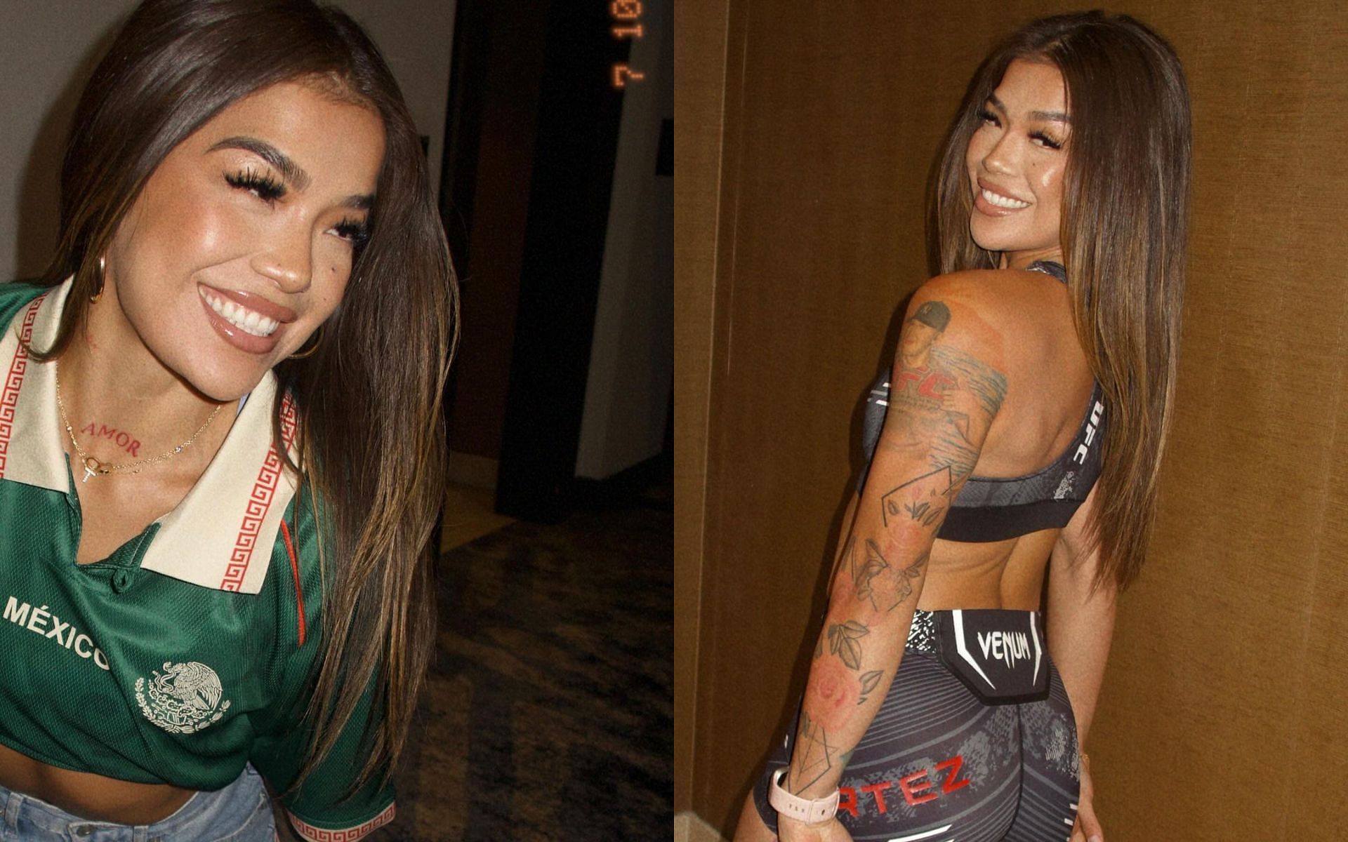 Tracy Cortez (left and right) poses for photographs [Images courtesy: @cortezmma on Instagram]