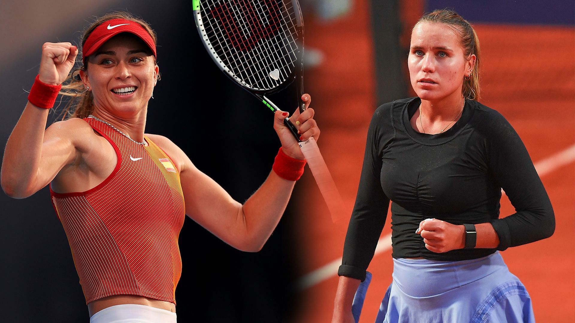 Paula Badosa (L) and Sofia Kenin. (Images: Getty)