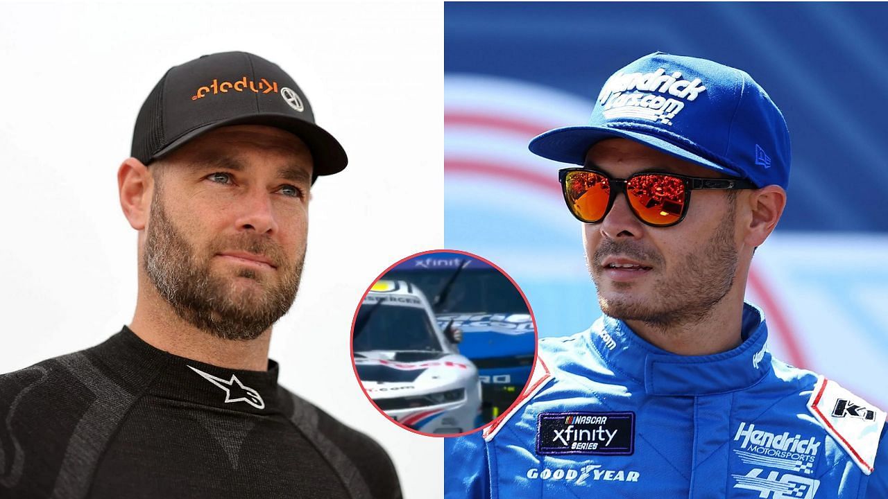 Shane Van Gisbergen gave Kyle Larson a thumbs-up during Saturday