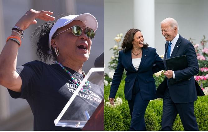 "Thank you, POTUS": South Carolina HC Dawn Staley comments on Joe Biden bowing out of presidential race