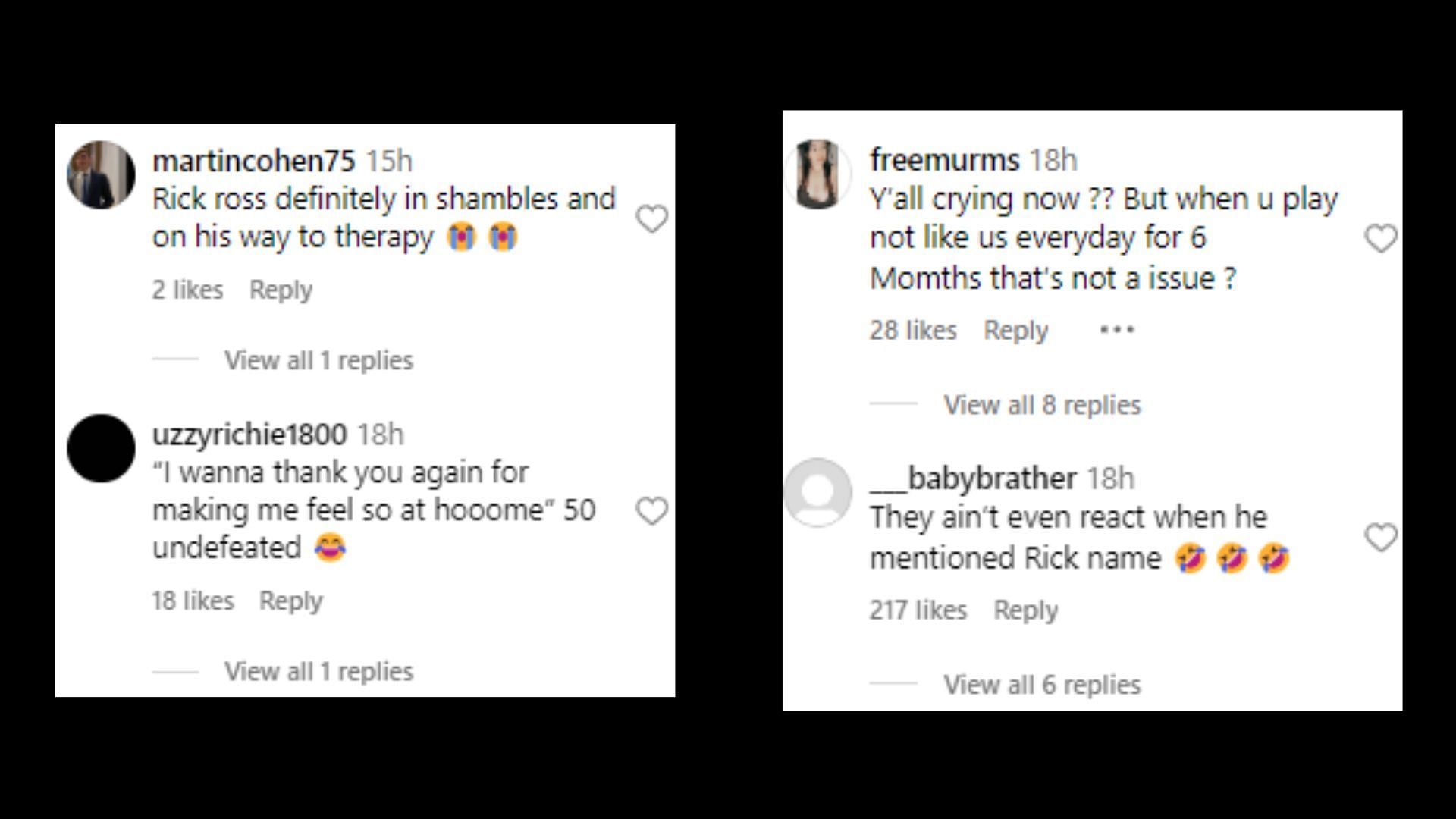 Netizens share their reactions in the comments section (Images via Instagram/@akademiks)