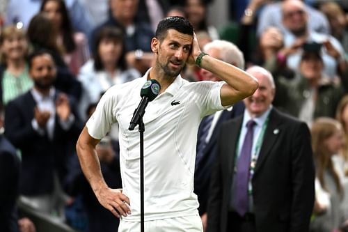 Novak Djokovic at The Championships - Wimbledon 2024.