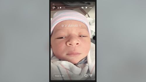 Ex-Bucs WR Antonio Brown announces the birth of his seventh child, Ace Brown (Image Source: Antonio Brown/Instagram)