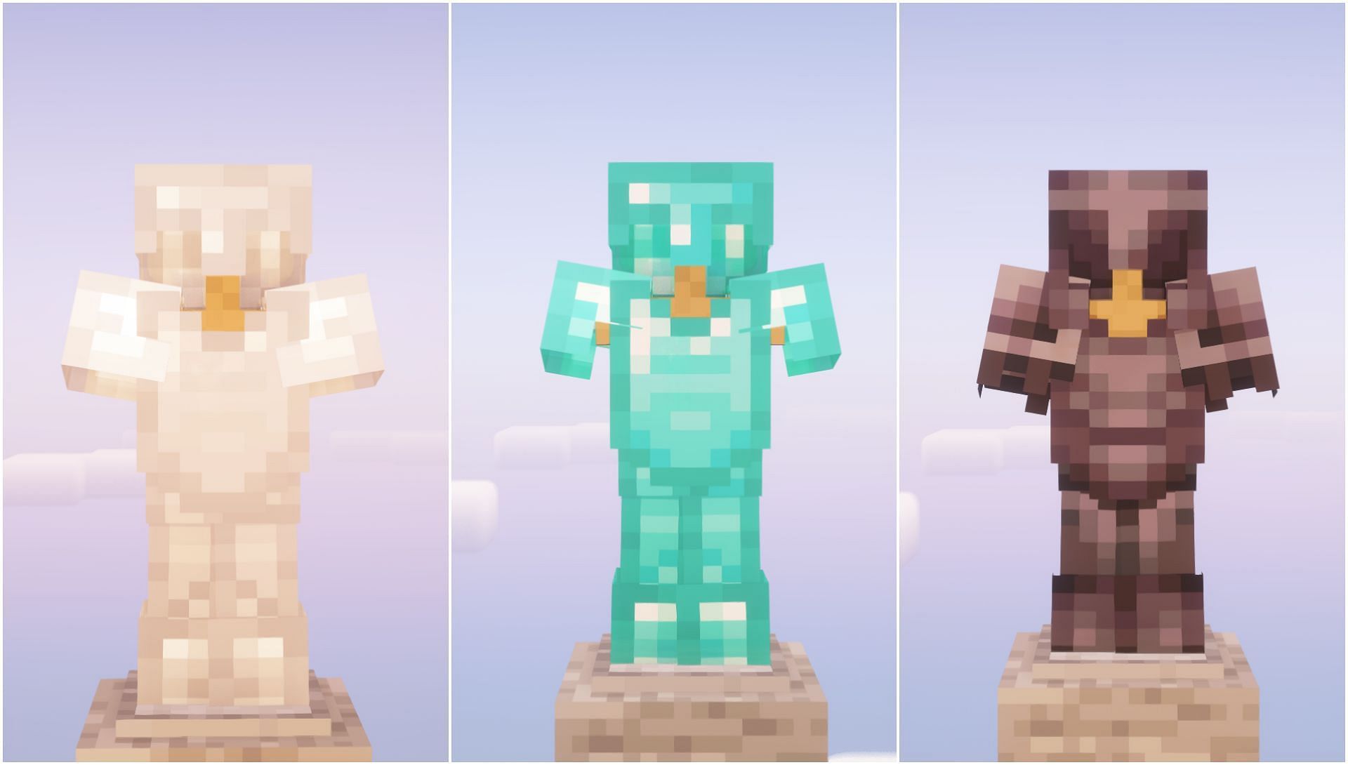 The difference in power between iron, diamond, and netherite is not linear (Image via Mojang Studios)