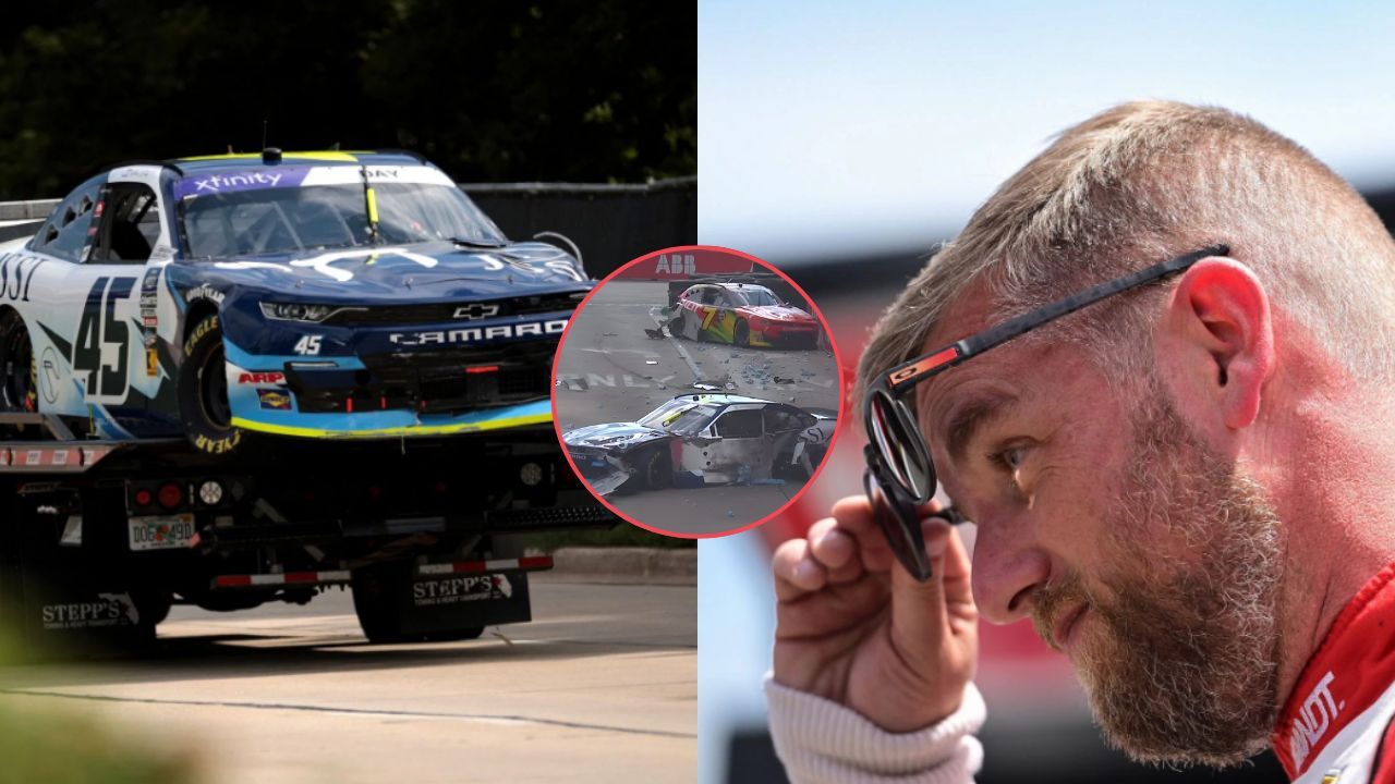 Fans react to the Chicago practice session crash between Justin Allgaier and Alon day. (Picture Credits - Getty &amp; NASCAR